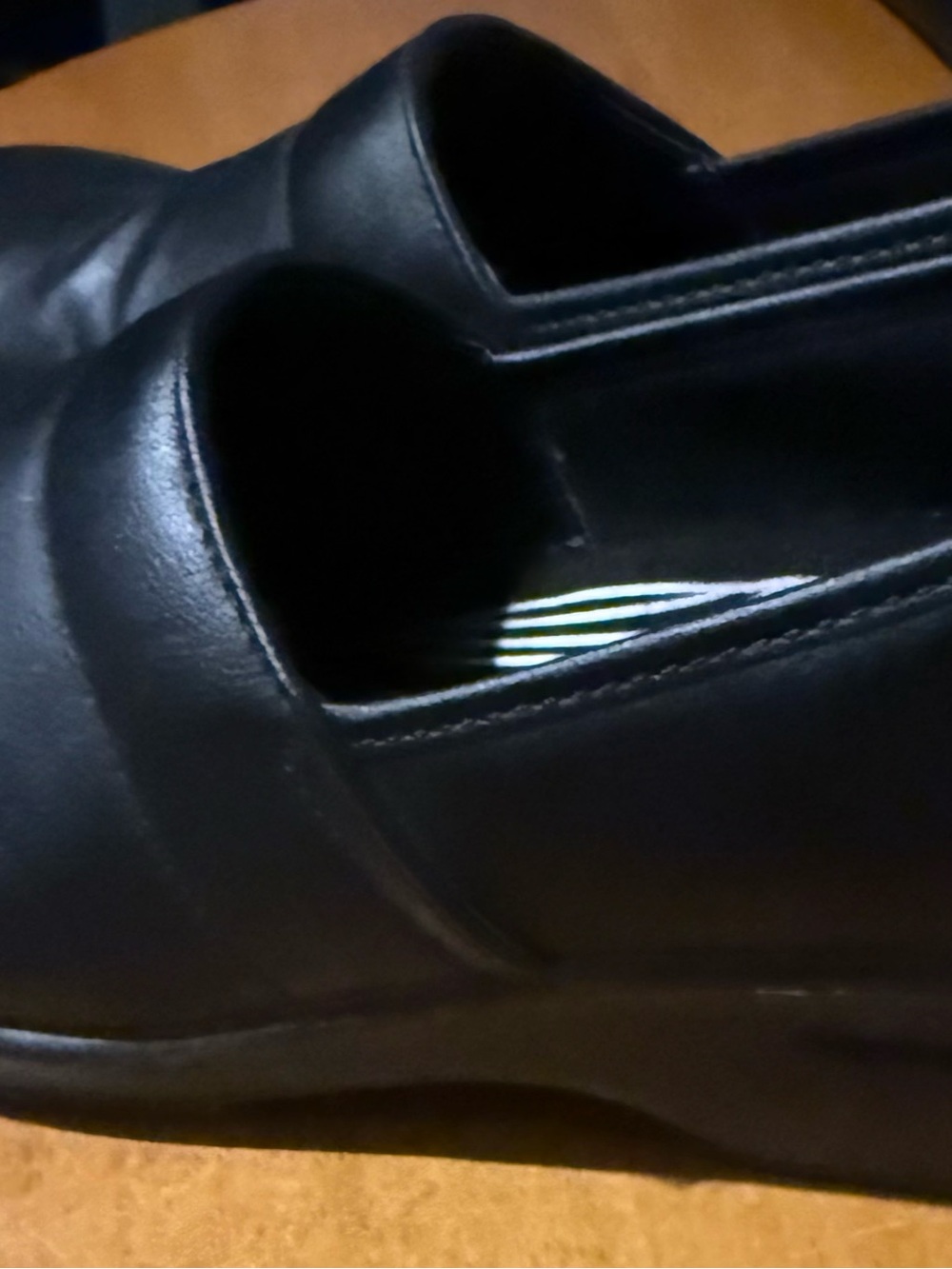Black Leather Slip-On womens  Dress Shoes size 11